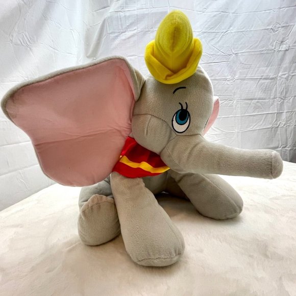 Disney Resorts Dumbo Elephant 15" Plush Stuffed Toy Gray Pink Yellow - Picture 4 of 11
